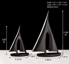 Minimalist Sailboat Sculpture — additional product view 3 at AK Home