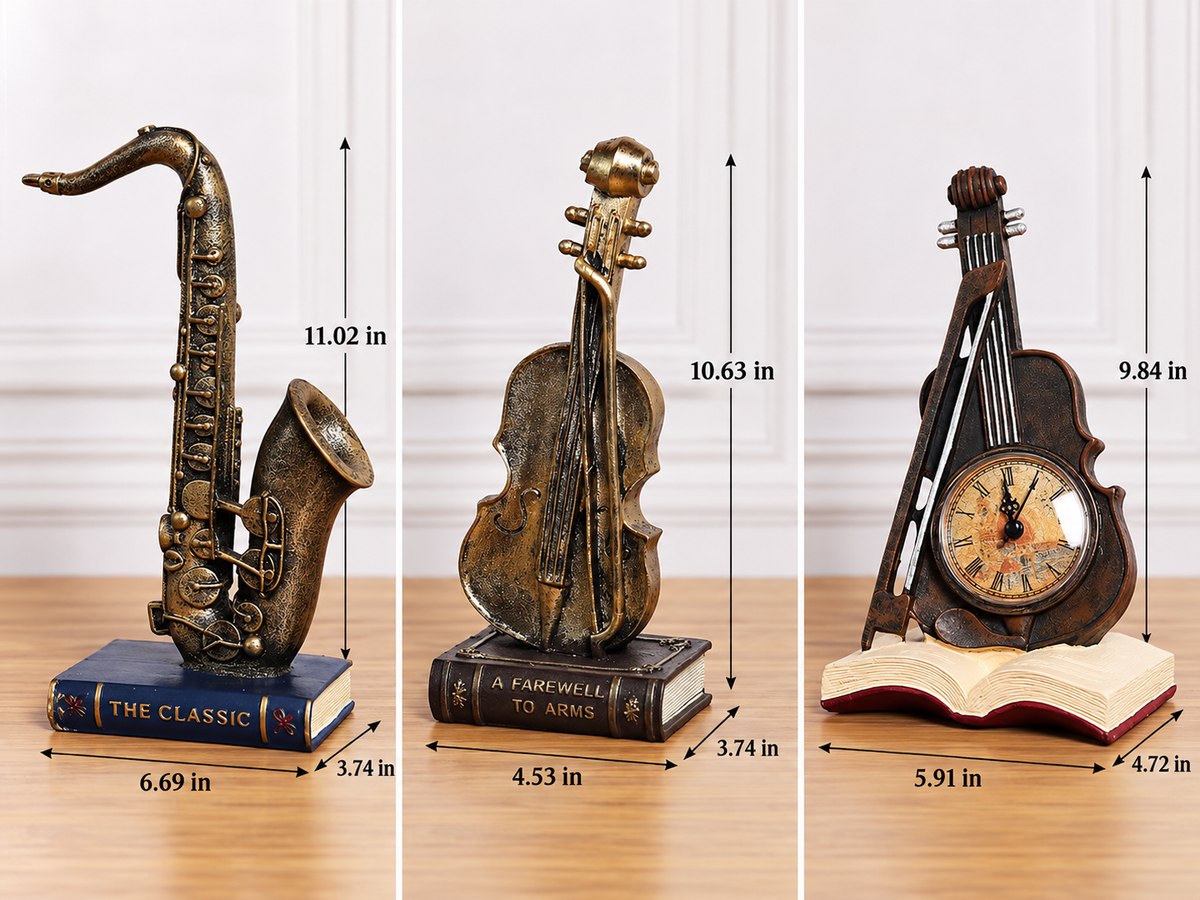 Vintage Music Resin Sculpture — additional product view 3 at AK Home