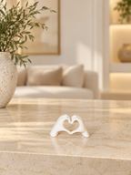Heart Hands Resin Sculpture — additional product view 2 at AK Home