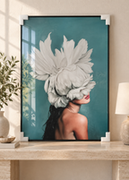 Luxury Floral Headdress Woman Crystal Porcelain Wall Art — additional product view 2 at AK Home