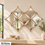 Luxury Gold Geometric Diamond Mirror Set – 3 Pieces — additional product view 2 at AK Home