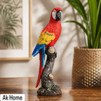 Scarlet Macaw Parrot Sculpture — product photograph at AK Home
