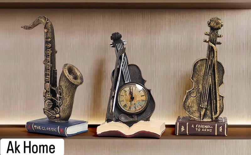 Vintage Saxophone Resin Sculpture – Antique Bronze