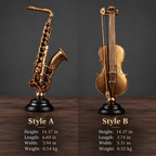 Antique Gold Music Instrument Resin Sculpture — additional product view 3 at AK Home