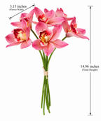 Artificial Silk Cymbidium Orchid Bouquet — additional product view 2 at AK Home