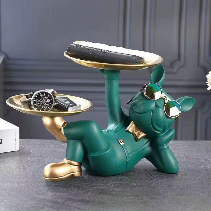 Gentle Dog Sculpture with Tray — additional product view 5 at AK Home
