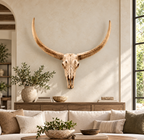 Longhorn Bull Skull Wall Sculpture — additional product view 2 at AK Home