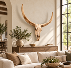 Longhorn Bull Skull Wall Sculpture — additional product view 3 at AK Home
