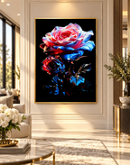 Luminous Rose Wall Art – Framed Crystal Porcelain Print — additional product view 2 at AK Home