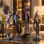Jazz Band Musician Figurines — product photograph at AK Home