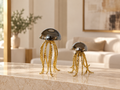 Gold Jellyfish Crystal Dome Sculpture — product photograph at AK Home