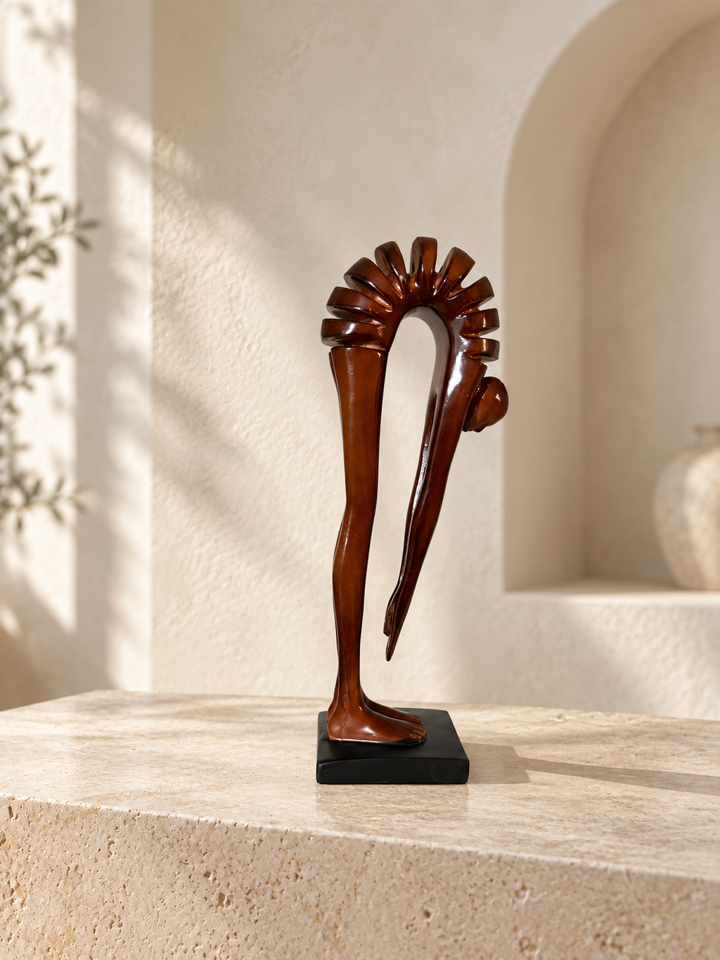 Striking Dark Abstract Figure Sculpture — additional product view 2 at AK Home