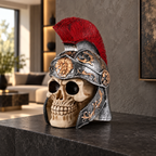 Luxury Roman Warrior Skull Sculpture — additional product view 2 at AK Home