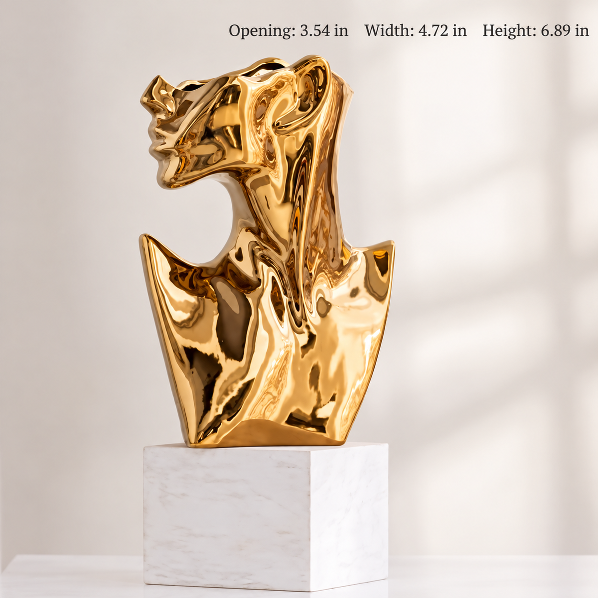Abstract Face Bust Vase Sculpture — additional product view 2 at AK Home