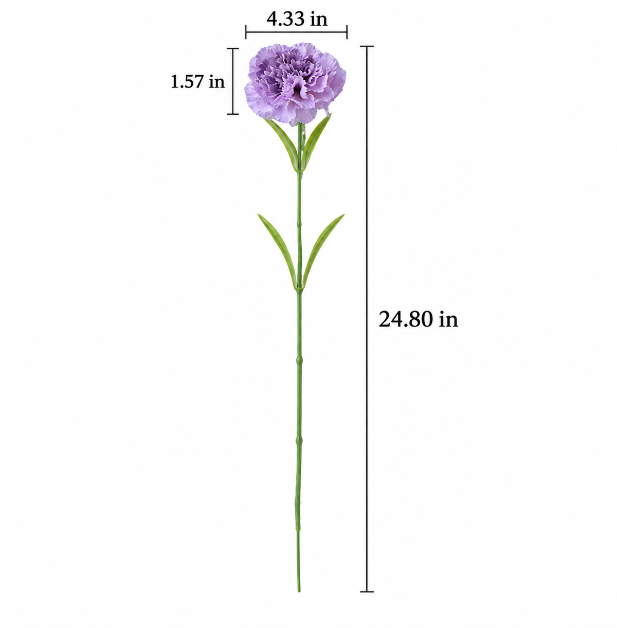 Artificial Long-Stem Carnation Flower — additional product view 3 at AK Home