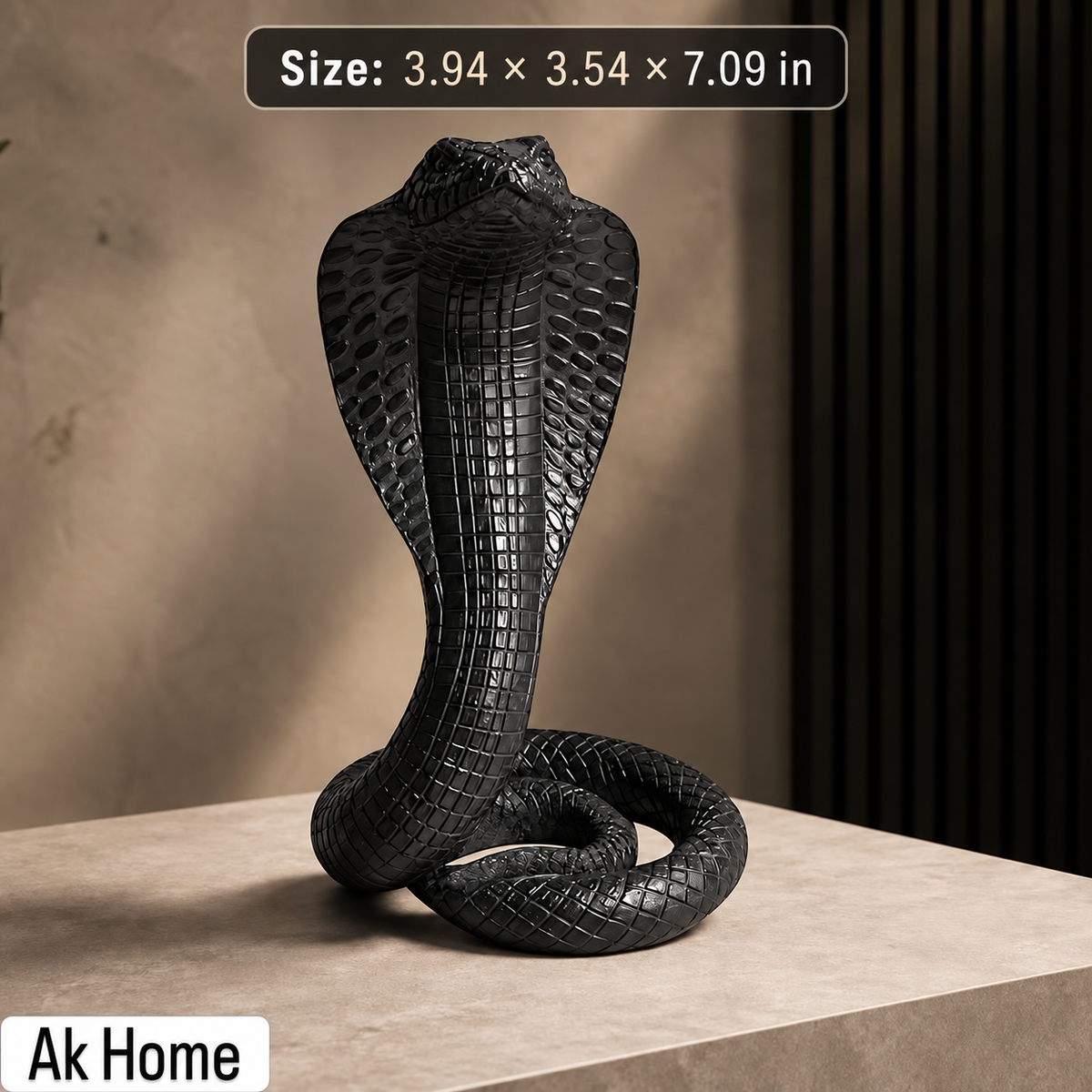 Cobra King Resin Sculpture — additional product view 3 at AK Home