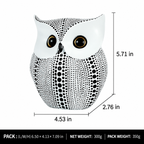 Dotted Owl Resin Sculpture — additional product view 3 at AK Home