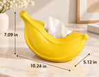 Banana-Shaped Ceramic Tissue Box Holder — additional product view 3 at AK Home